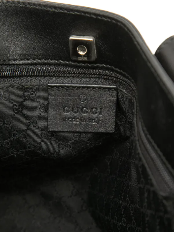 Gucci Pre-Owned 2000-2015 Calfskin Web Handbag | Black | FARFETCH