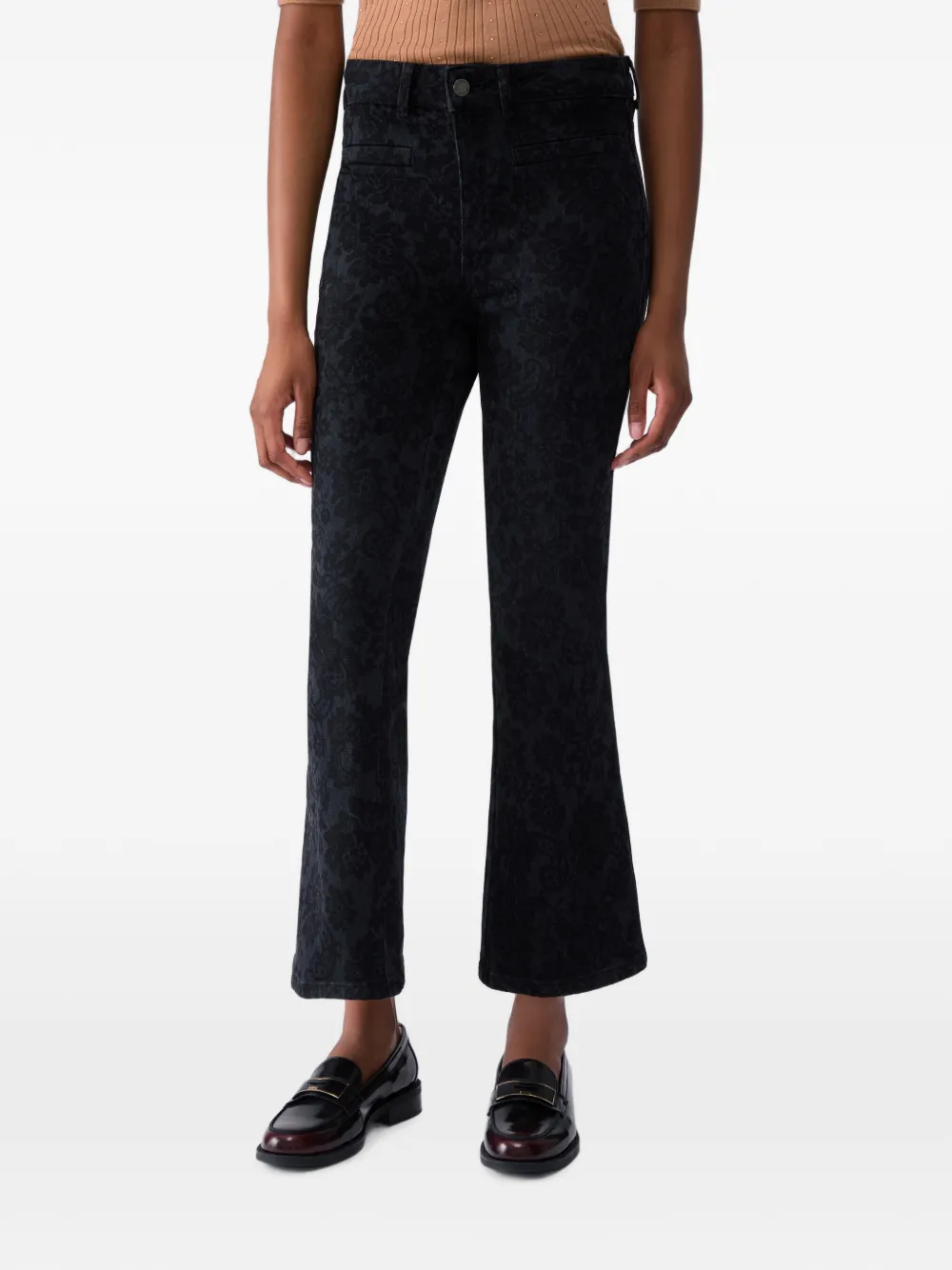 LIU JO Bootcut jeans met laserdetail Zwart