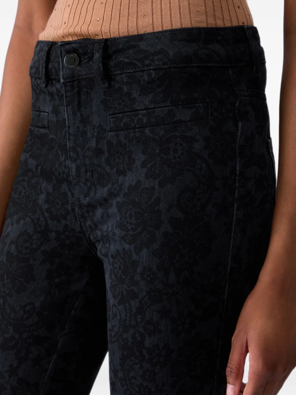 LIU JO Bootcut jeans met laserdetail Zwart