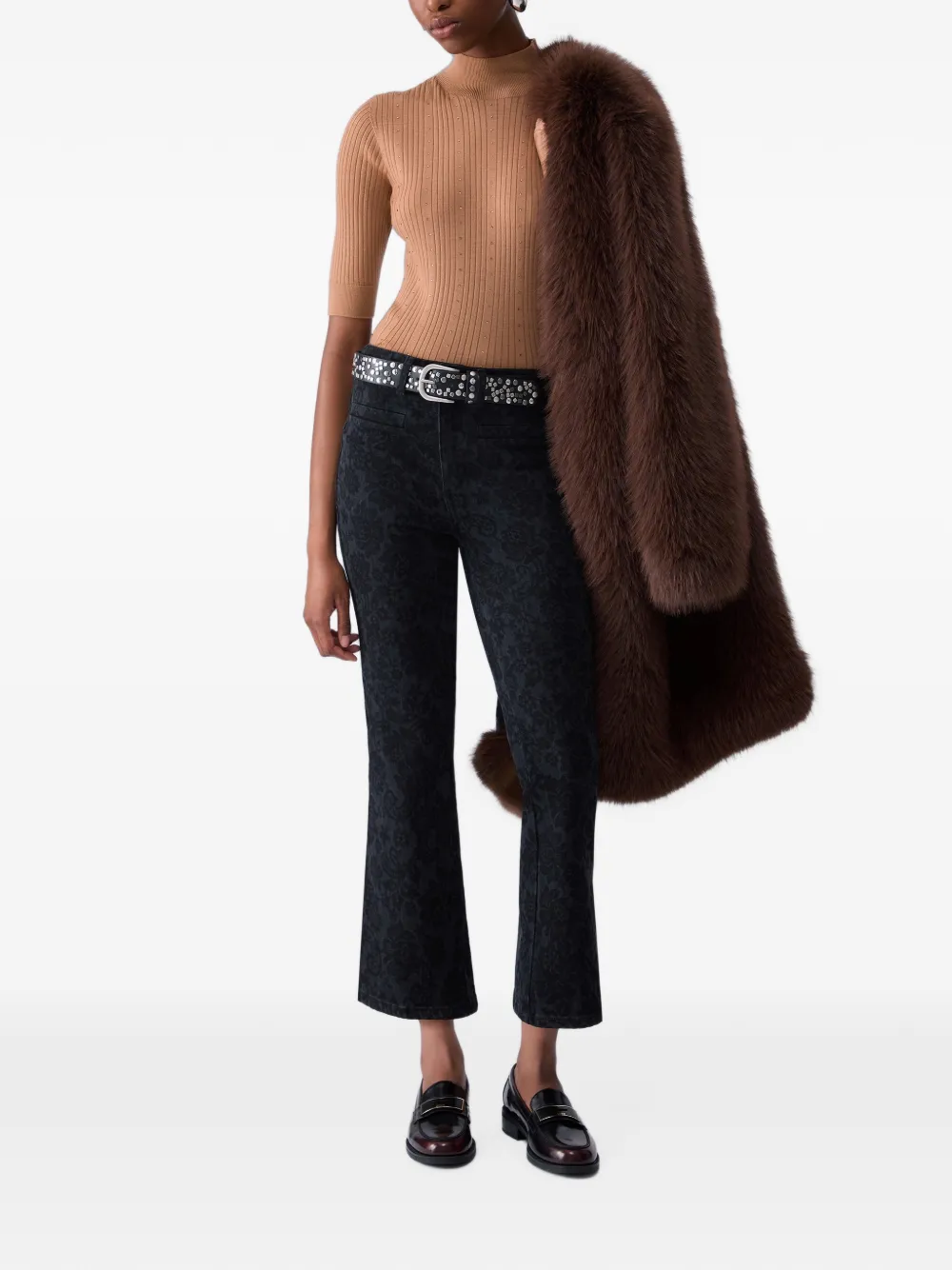 LIU JO Bootcut jeans met laserdetail Zwart