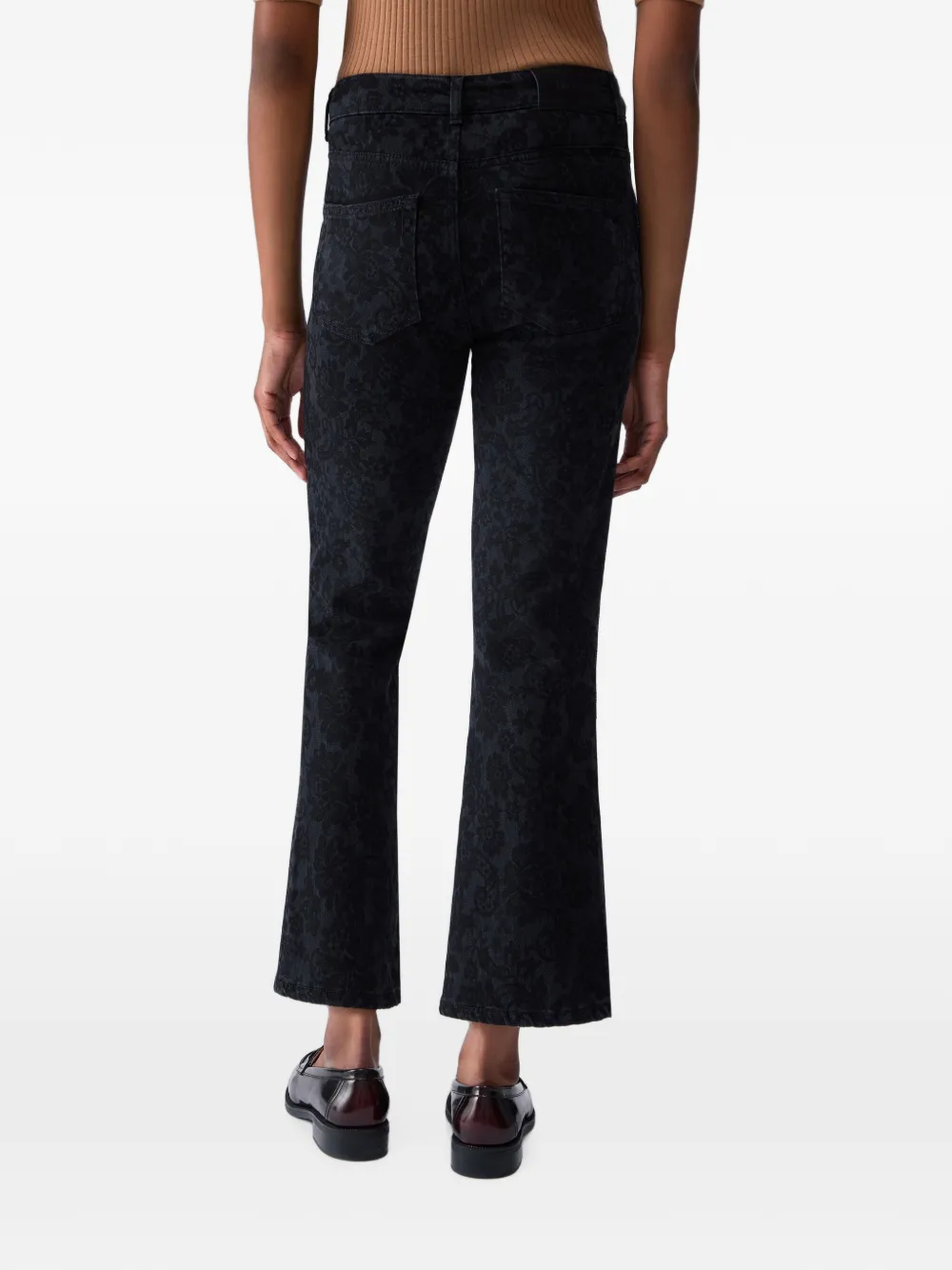 LIU JO Bootcut jeans met laserdetail Zwart