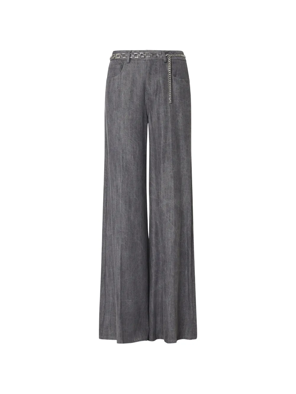 LIU JO flare pants with belt - Grigio