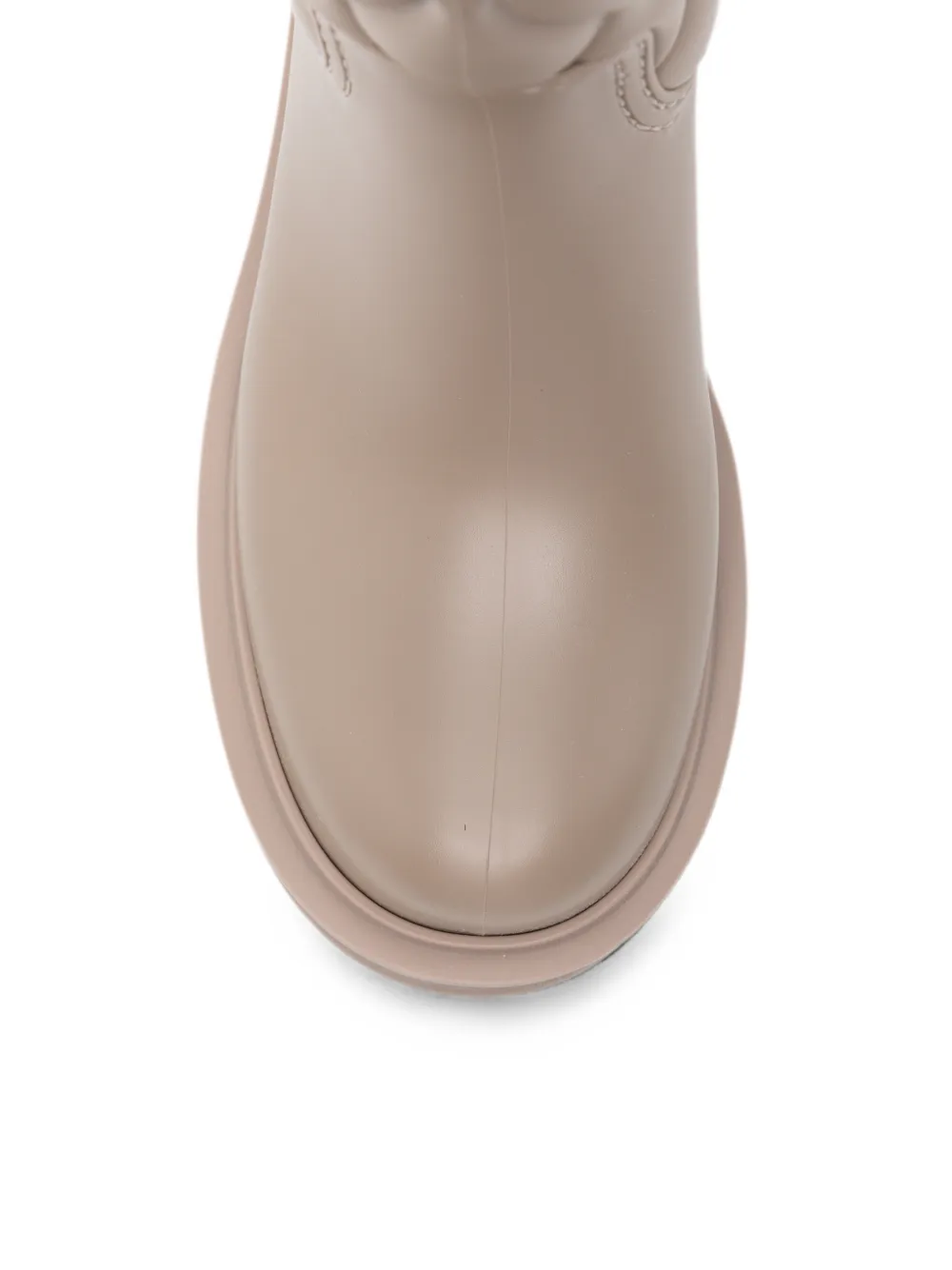 Moncler quilted logo-patch boots Beige