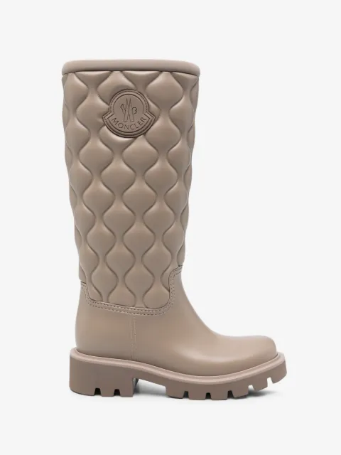 Moncler Gesteppte Stiefel mit Logo-Patch