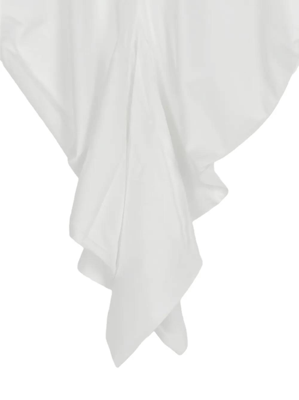 Róhe Draped Seam-detail T-shirt in White, view 3