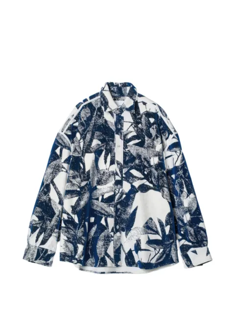 Yoshiokubo laurel flock-print shirt