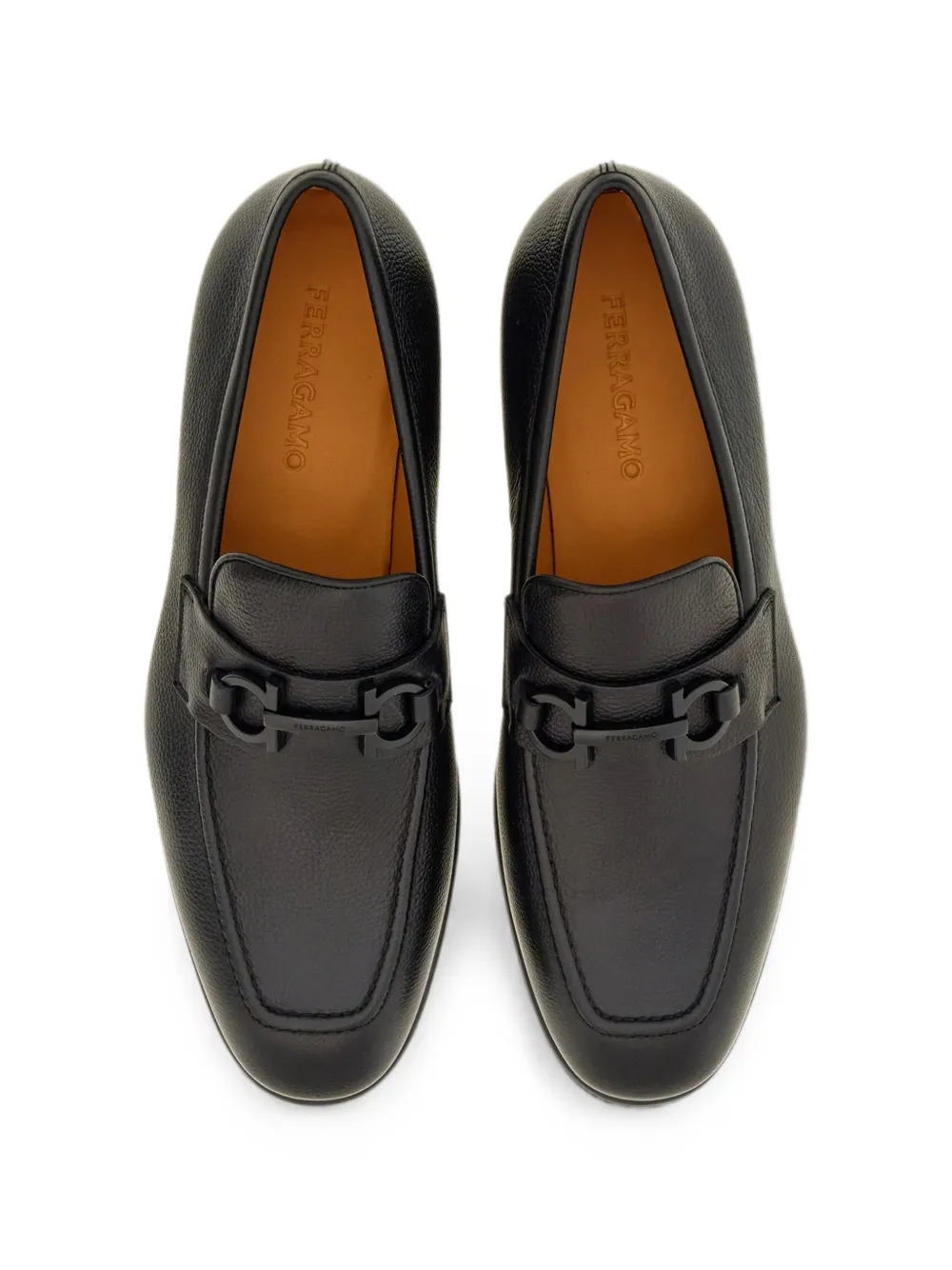 Ferragamo leather loafers Zwart