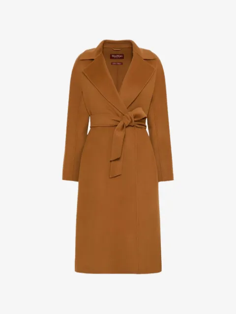 Max Mara abrigo largo de lana, cachemira y seda - caramelo