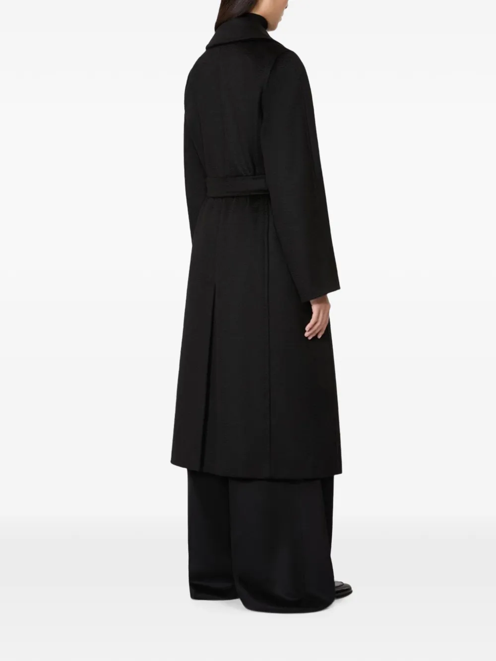 Max Mara Manuela mantel met ceintuur Zwart