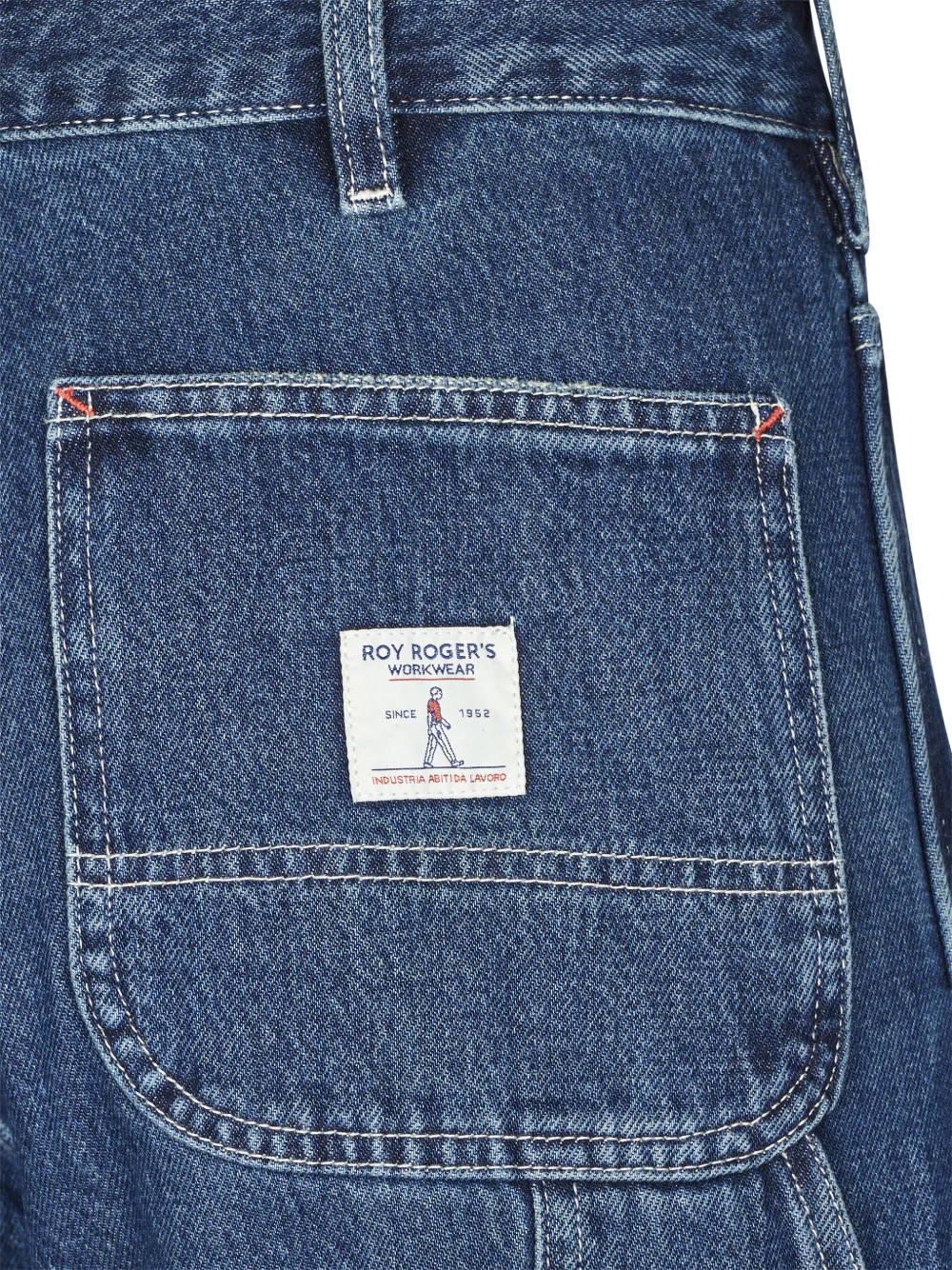 Roy Rogers Workwear washed-finish jeans Blauw