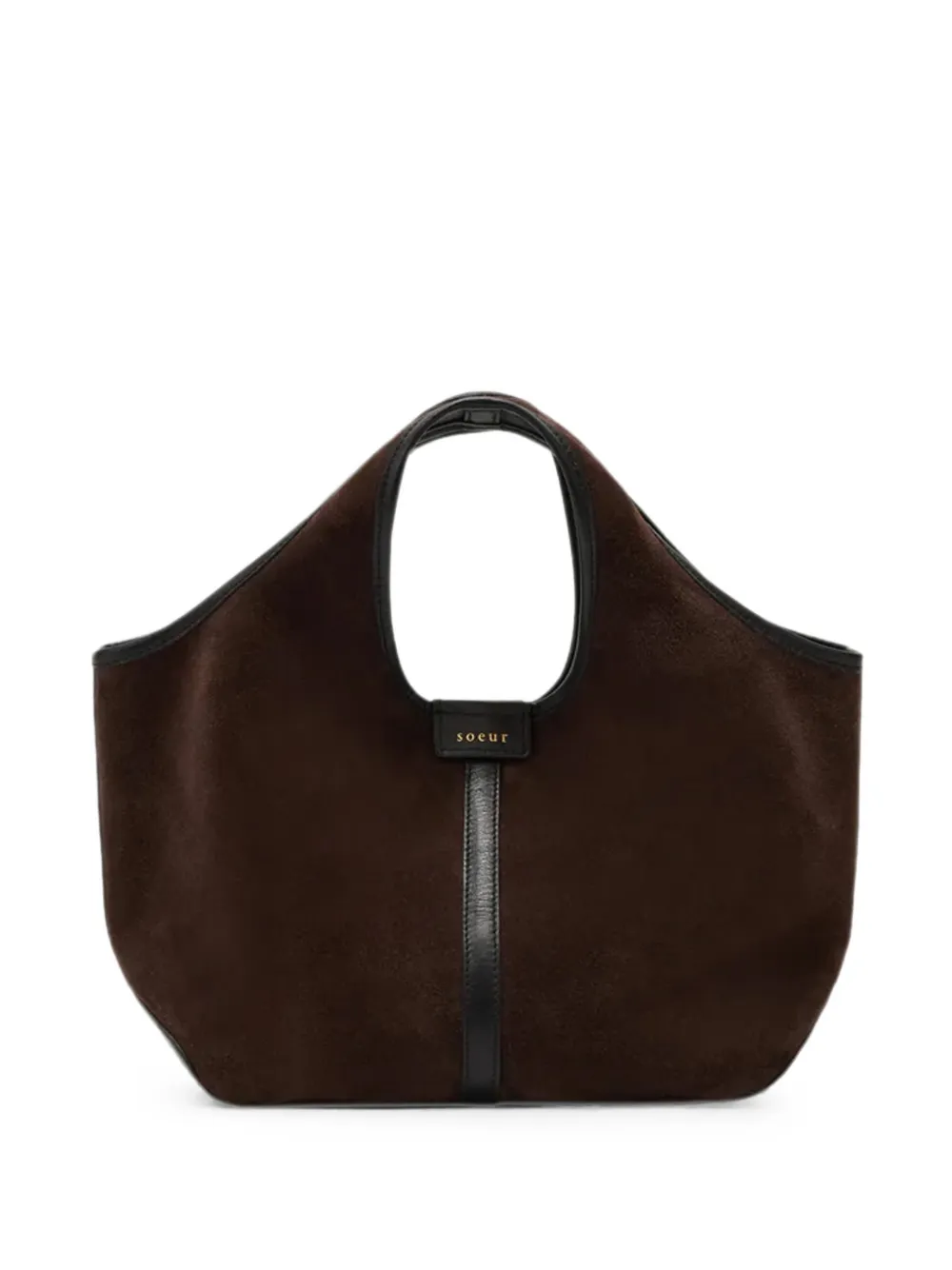 Soeur mini Douce suede-finish tote bag - Brown