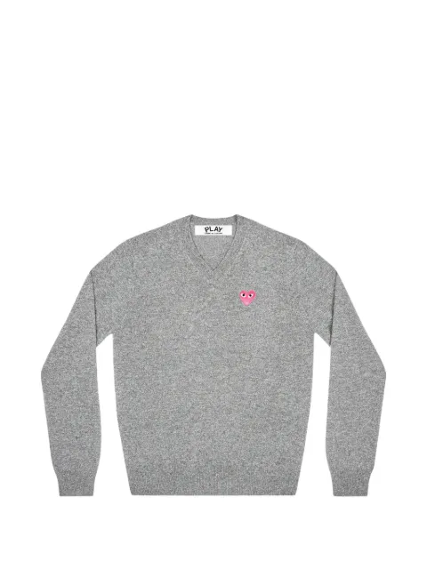Comme Des Garçons Play heart-patch V-neck sweater
