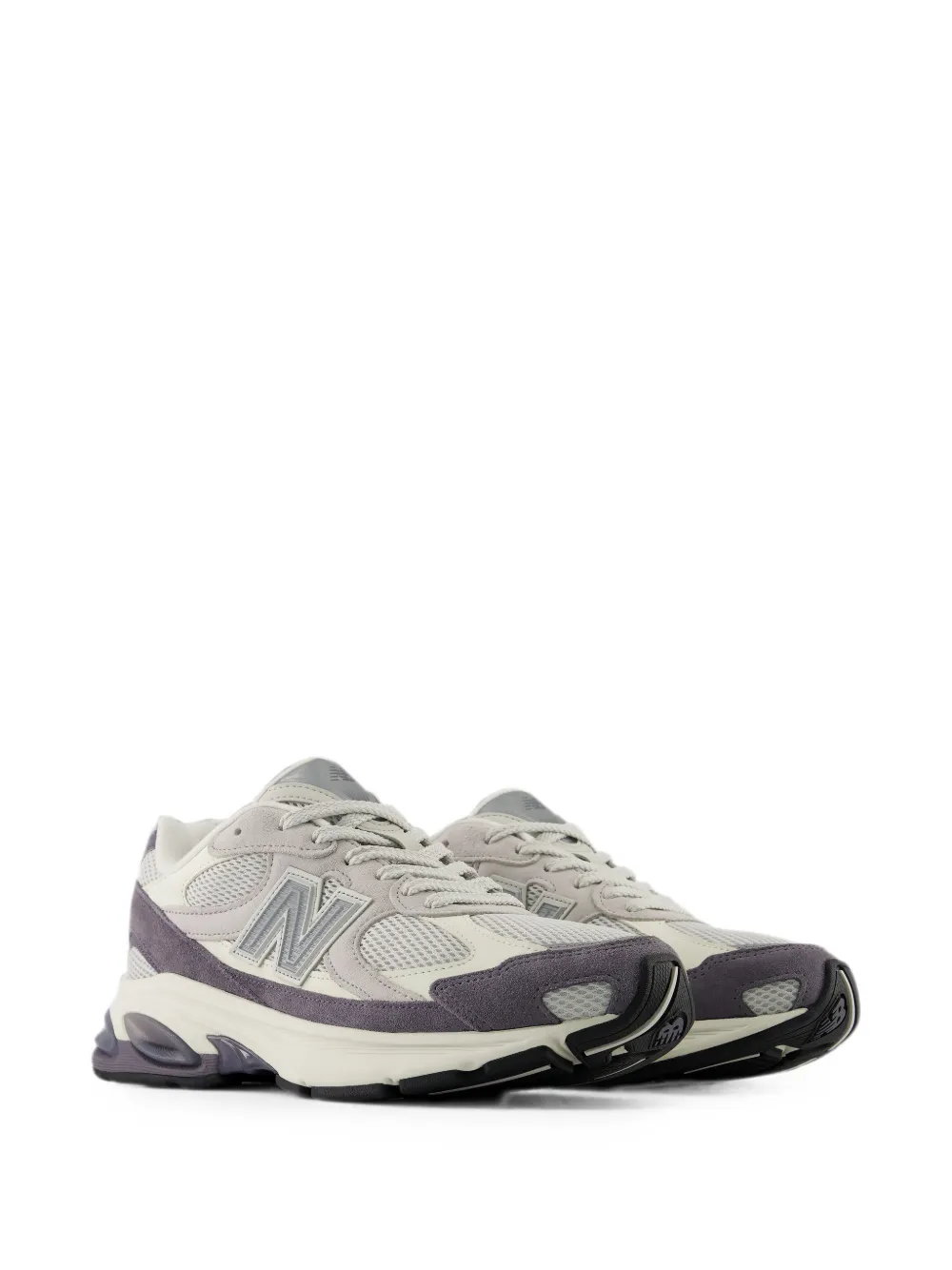 New Balance suede-panelled mesh sneakers Beige