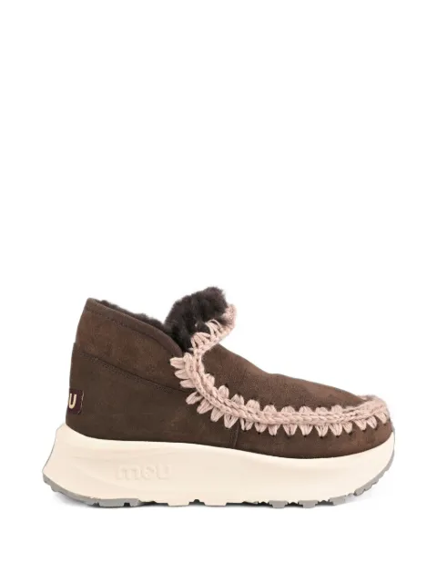 Mou Speed Eskimo crochet-trim sheepskin sneakers