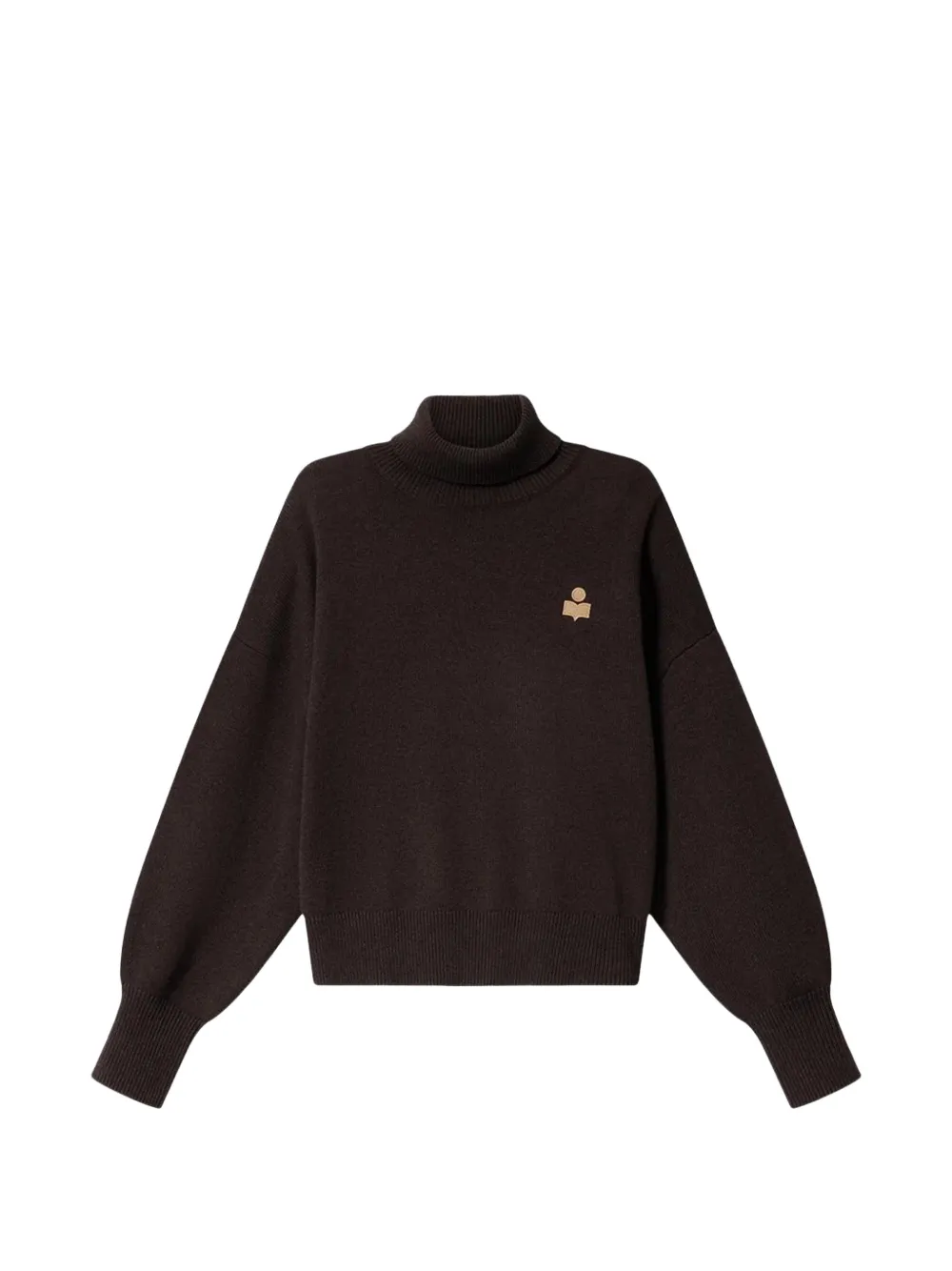 MARANT ÉTOILE Nasha logo-embroidered roll-neck sweater - Marrone
