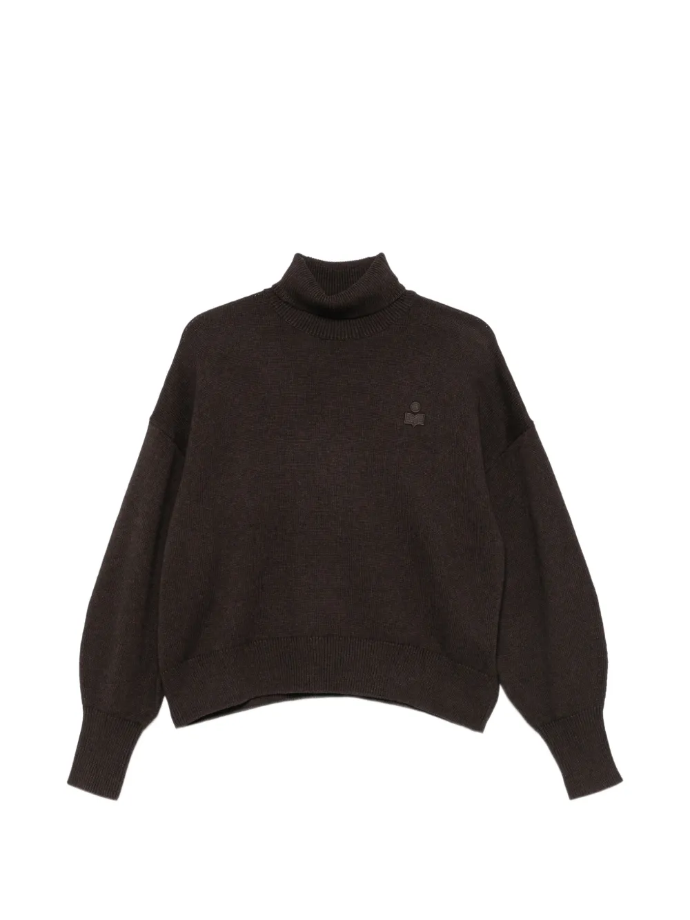 MARANT ÉTOILE Nasha logo-embroidered roll-neck sweater - Marrone