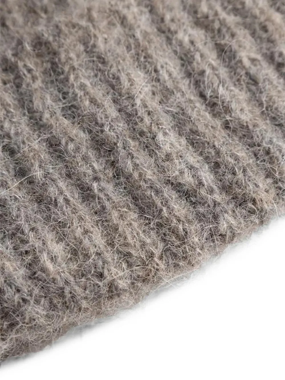 Norse Projects Ribgebreide muts Bruin