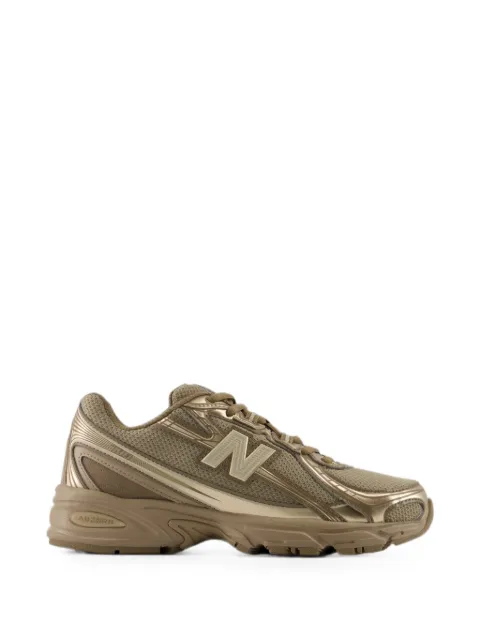 New Balance 740 metallic-finish mesh sneakers