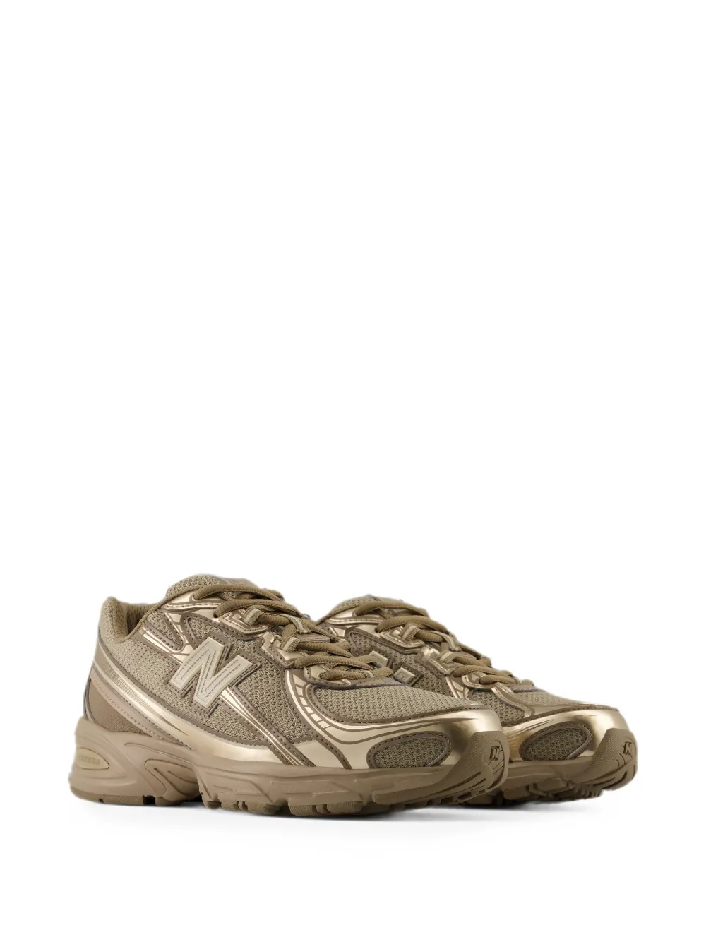 New Balance 740 mesh sneakers met metallic afwerking Bruin