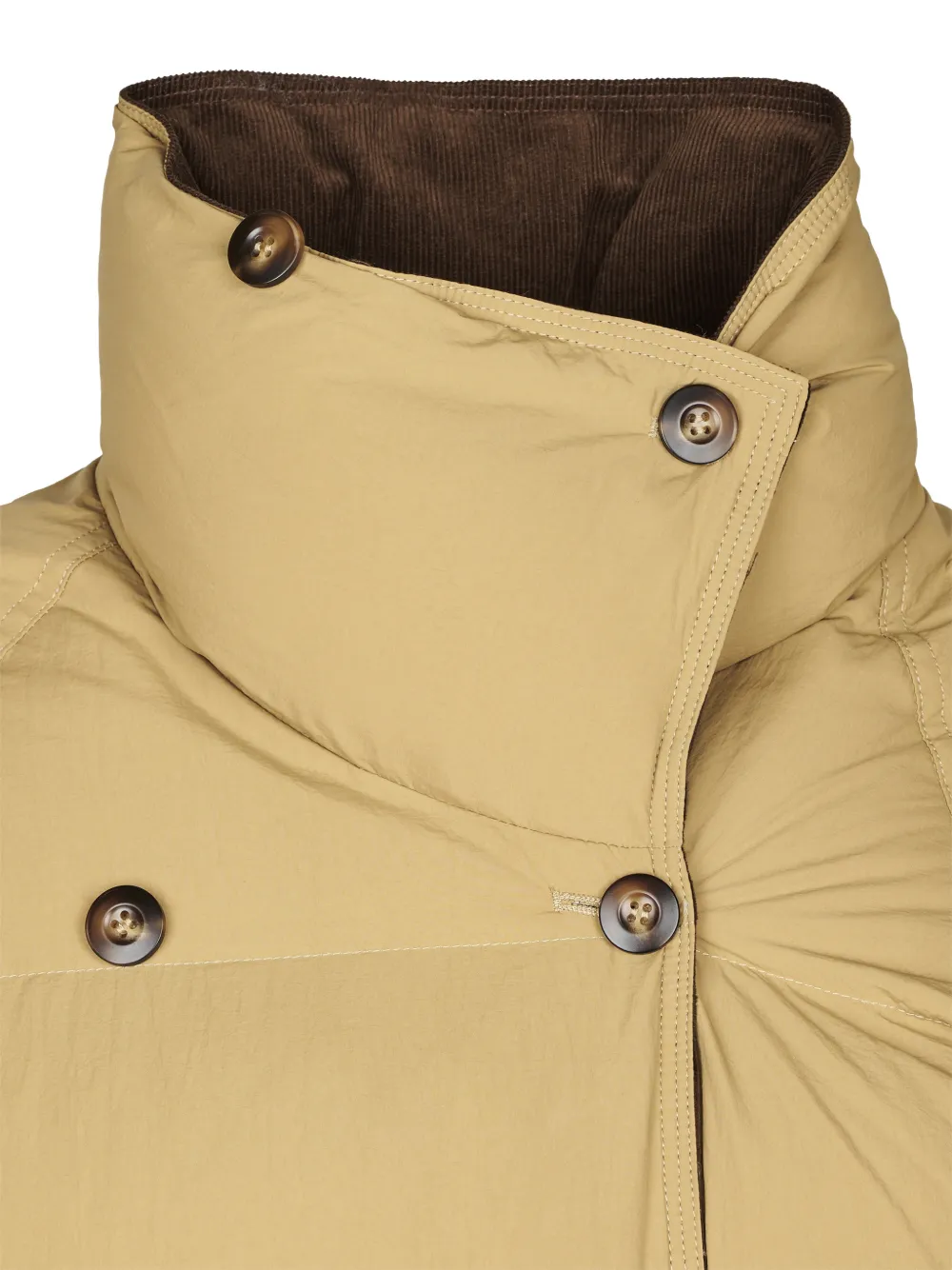 Eleh quilted double-breasted coat Bruin