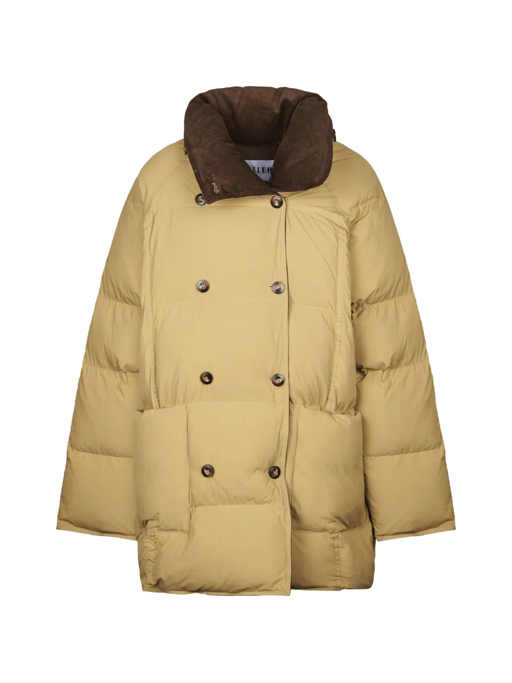 Eleh quilted double-breasted coat - Braun