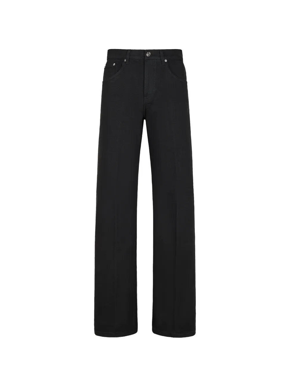 DONDUP logo-patch straight-leg jeans - Nero