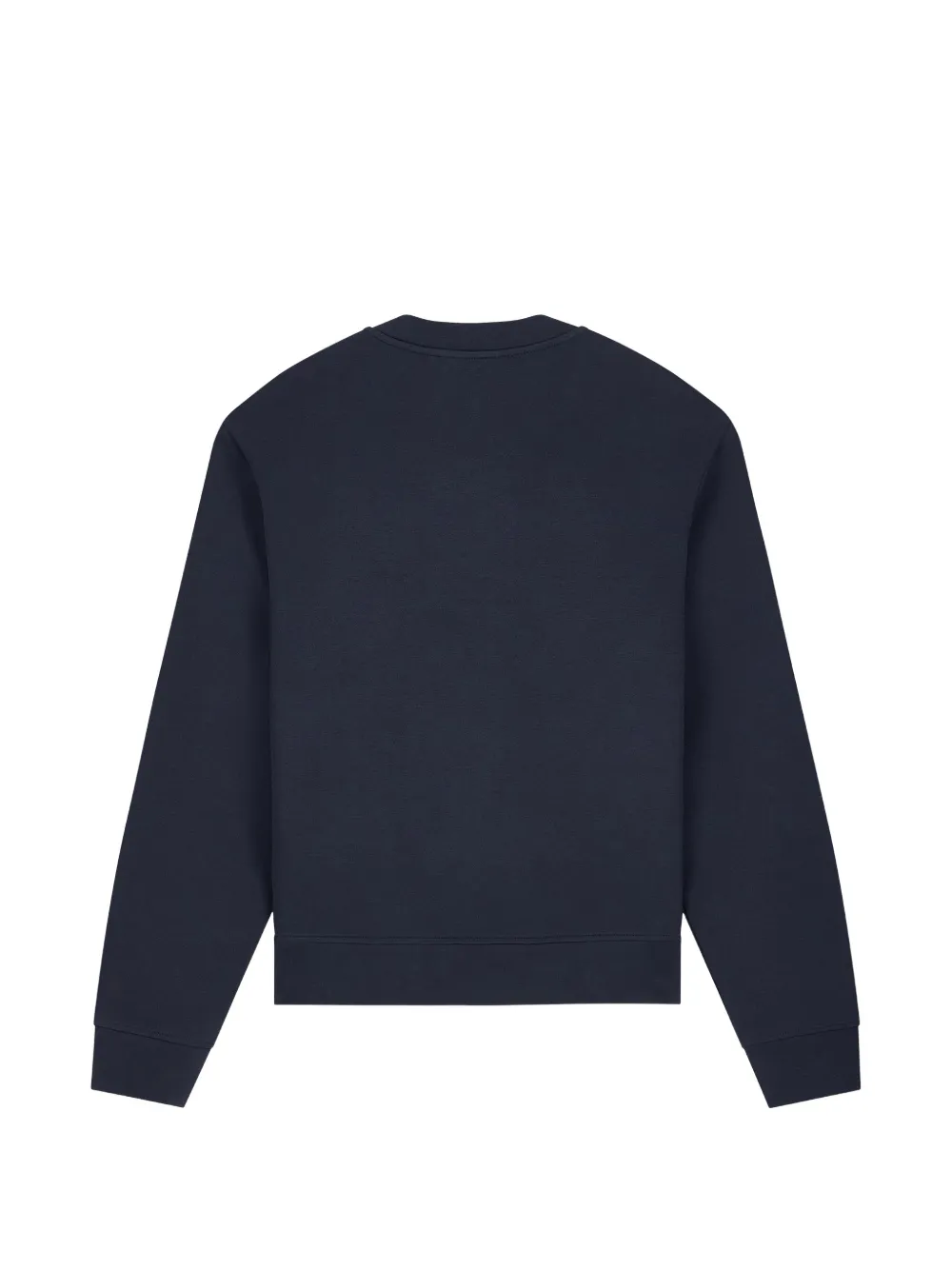 Emporio Armani Sweater van dubbel jersey met logo Blauw