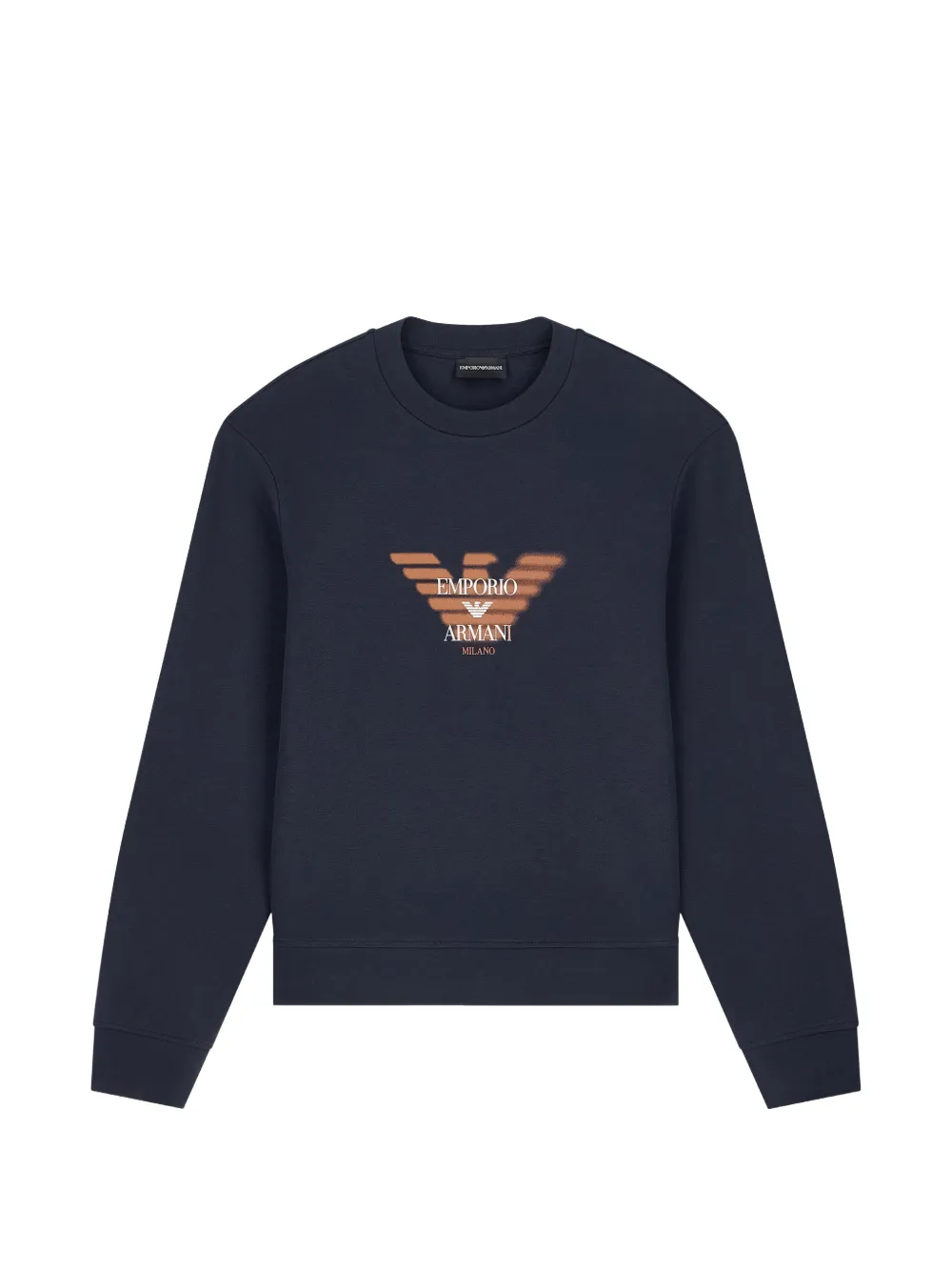 Emporio Armani double-jersey sweatshirt with logo - Blu