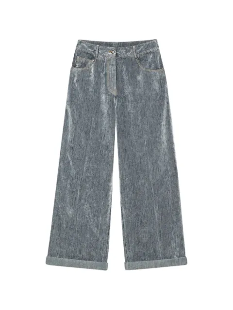 Forte Forte velvet-finish wide-leg jeans