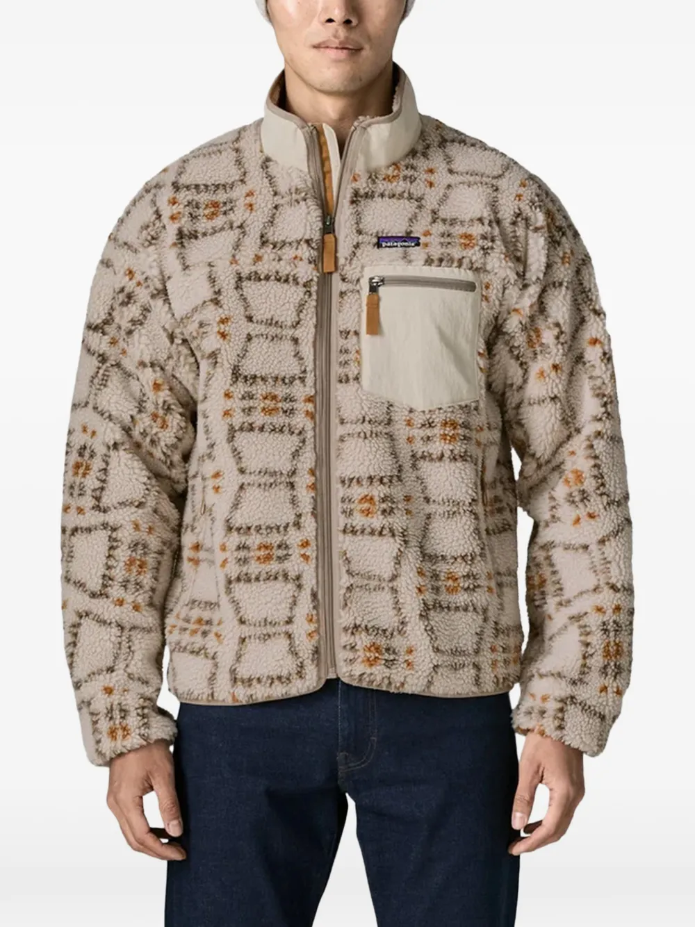 Patagonia M's Classic Retro-X patterned fleece jacket Beige