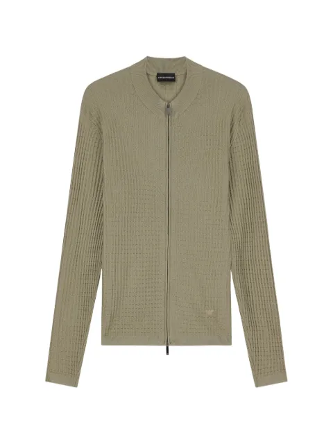 Emporio Armani virgin wool cardigan with a regular fit