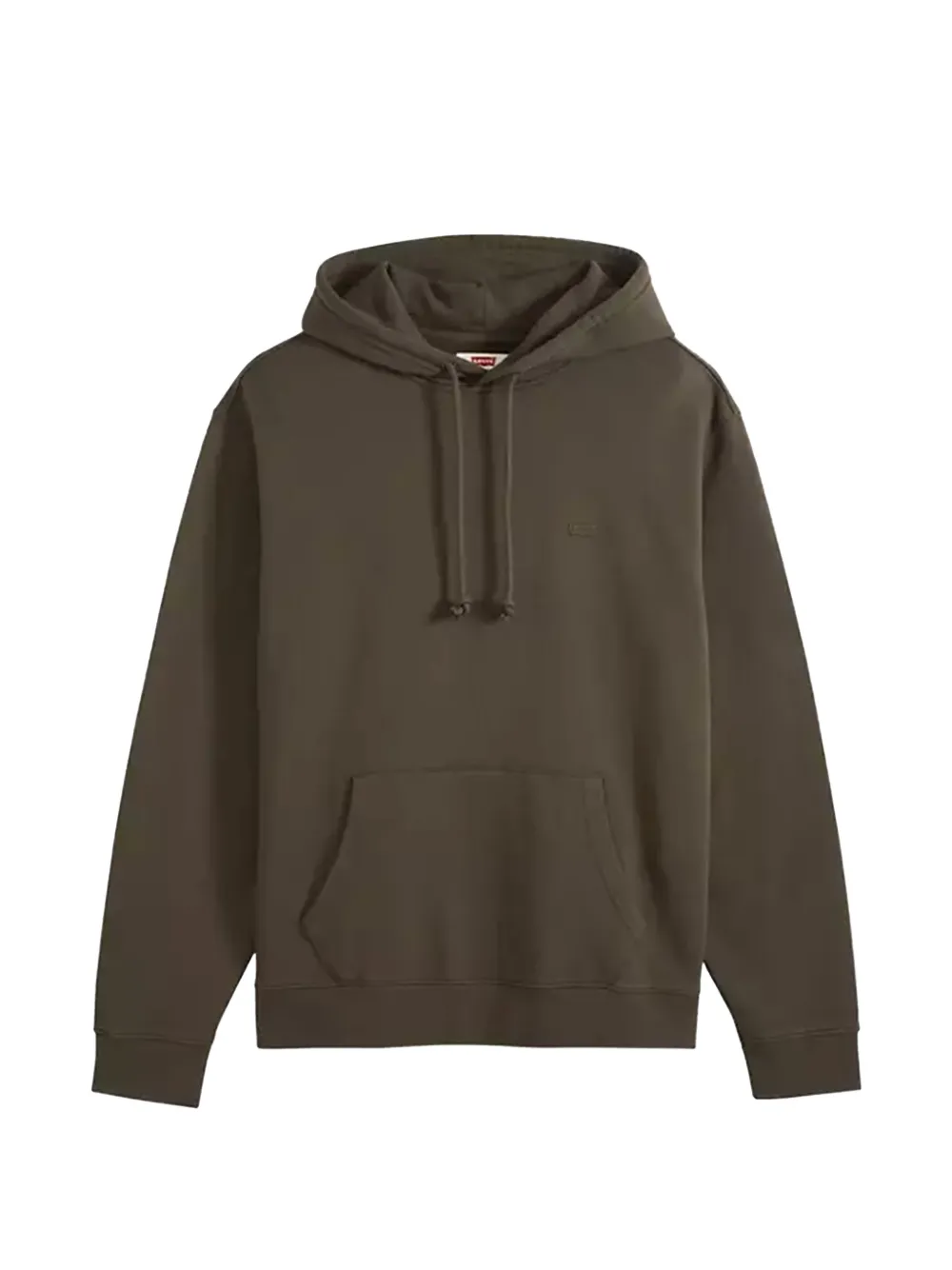 Levi's logo-patch drawstring hoodie - Braun