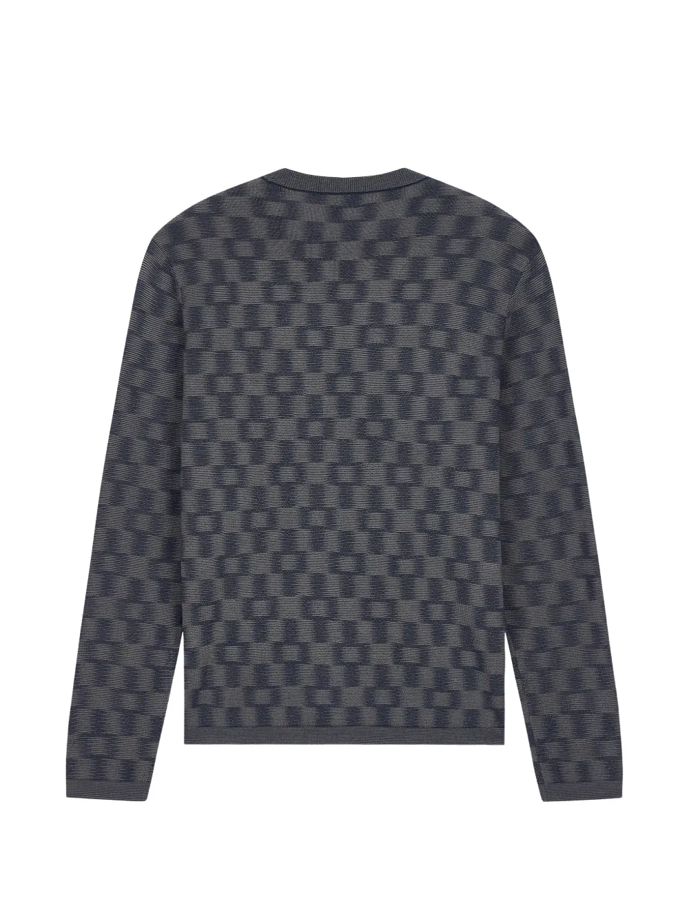 Emporio Armani Signature Capsule gebreide trui van scheerwol Blauw