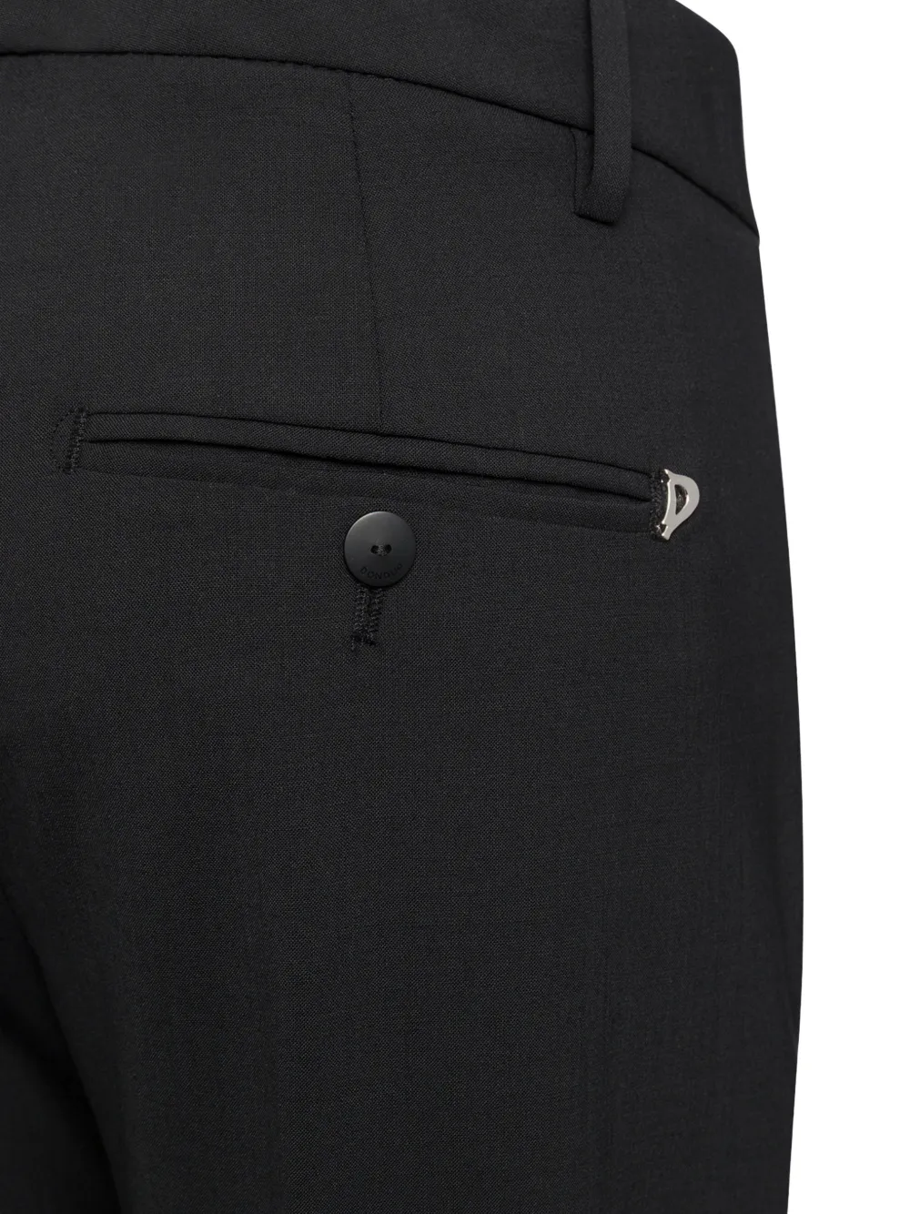 DONDUP Pantalon met logoplakkaat Zwart