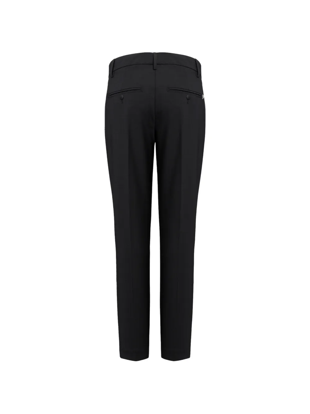 DONDUP Pantalon met logoplakkaat Zwart