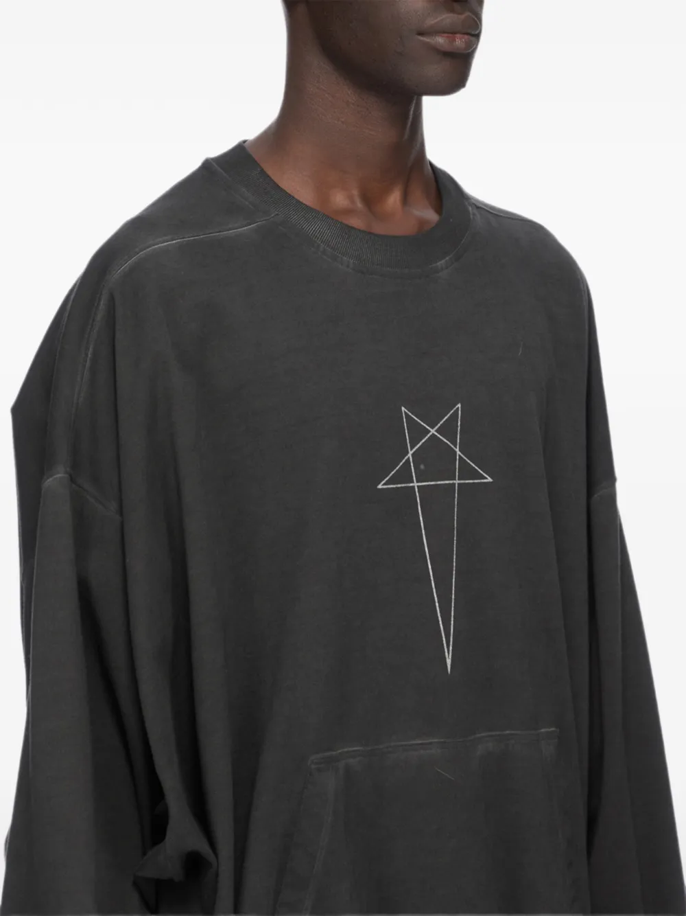 Rick Owens DRKSHDW Geth trui met Pentagram-print Zwart