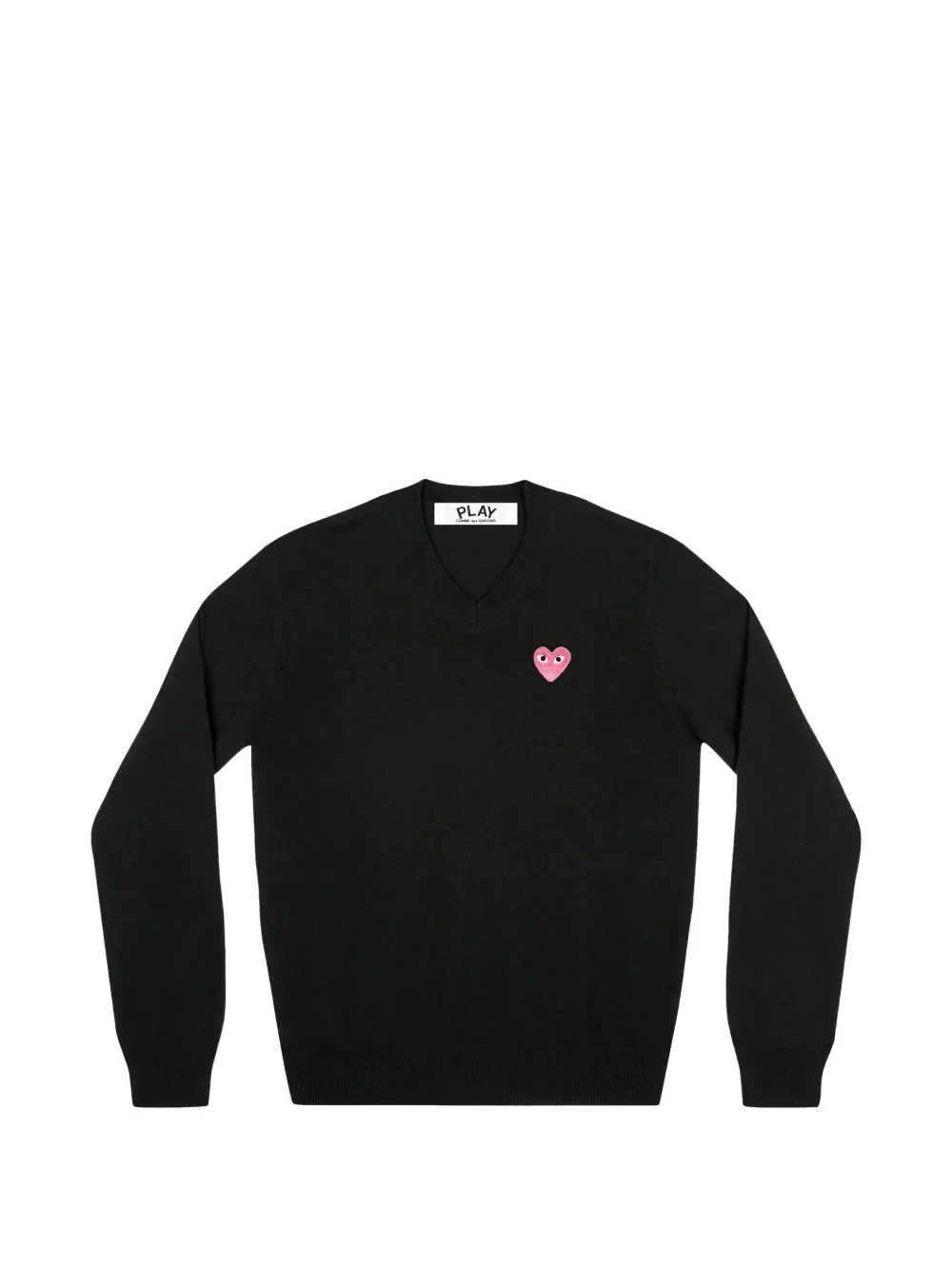 Comme Des Garçons Play heart-patch V-neck sweater · M