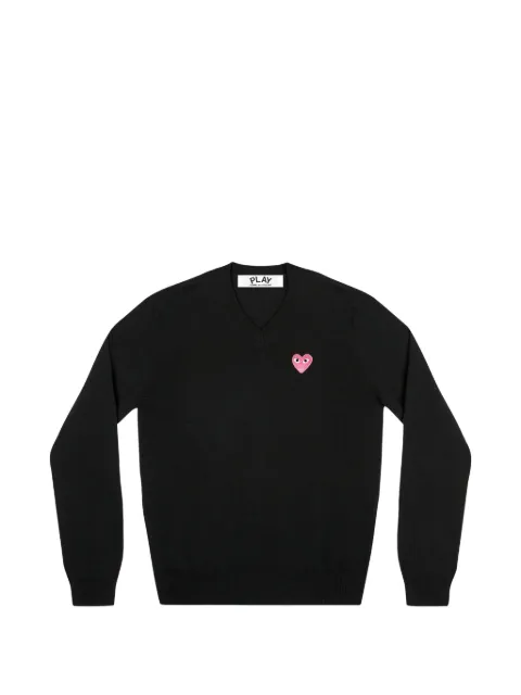 Comme Des Garçons Play heart-patch V-neck sweater