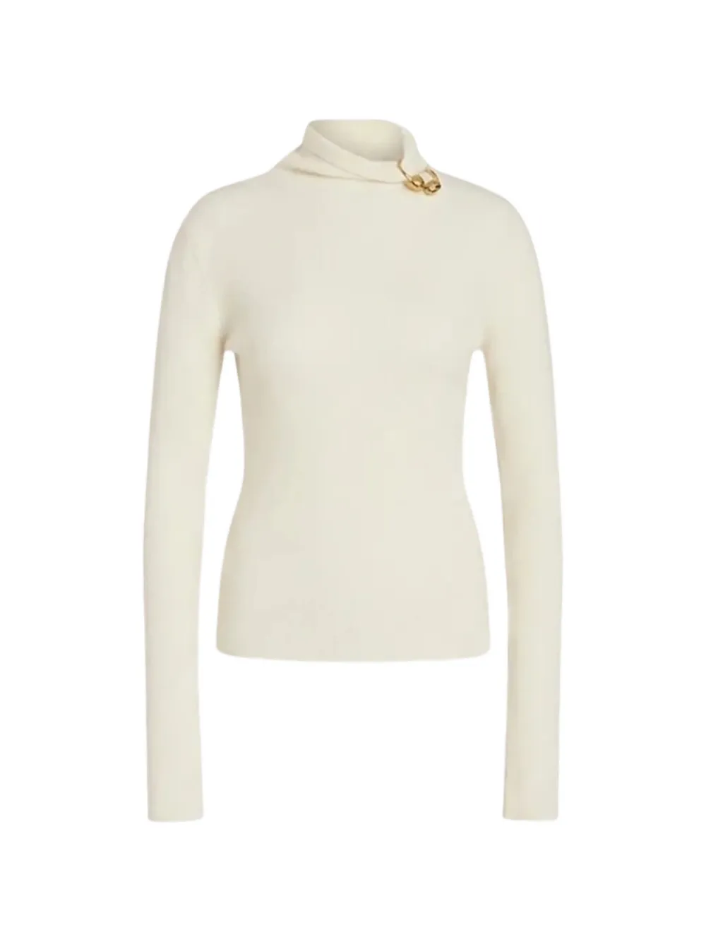 Alberta Ferretti button-detail high-neck sweater - Nude