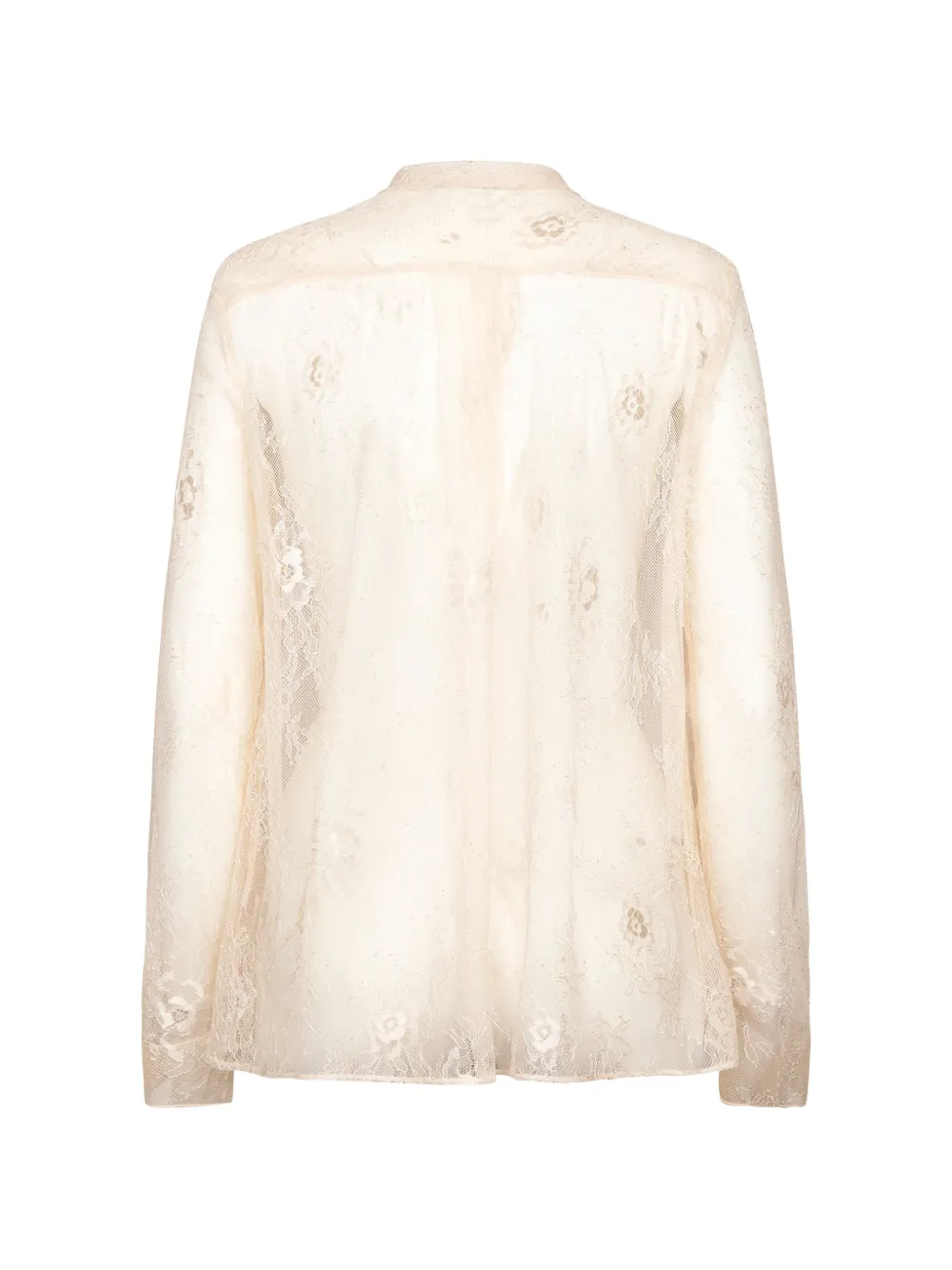 Forte Blouse met strik van kant Beige