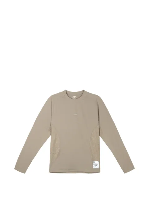 Satisfy mesh-panel long-sleeve T-shirt