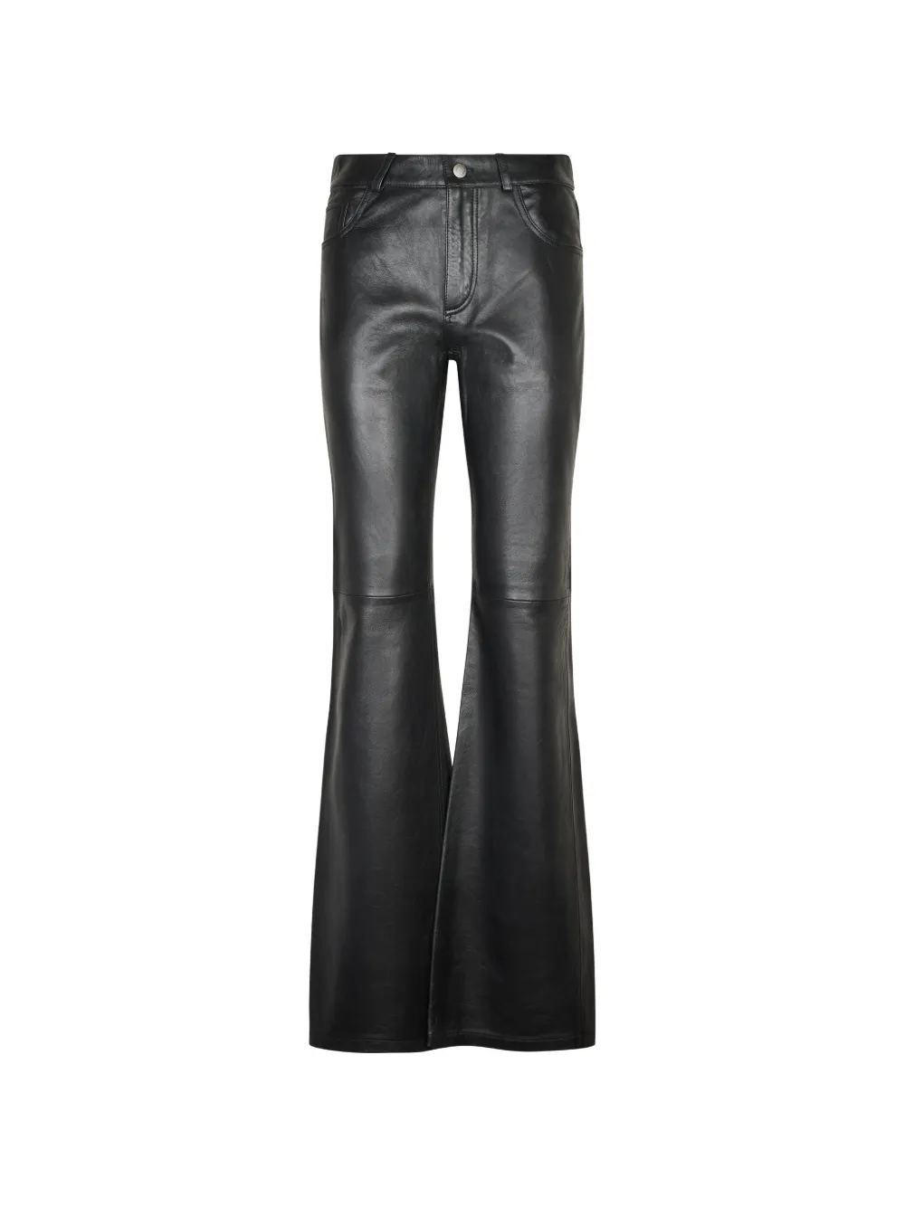 Haikure leather flared trousers - Schwarz