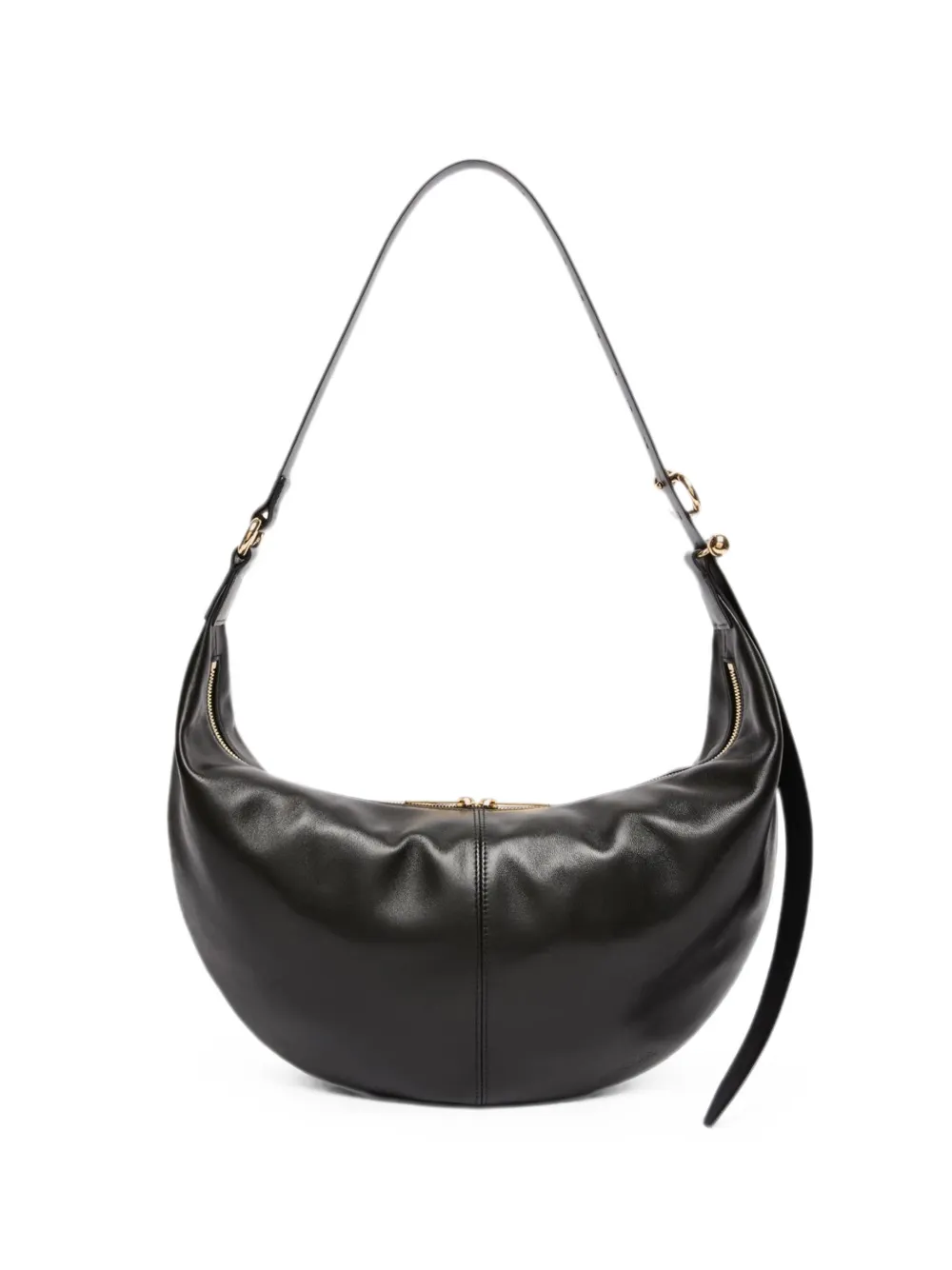 Sportmax Pioppo crescent leather shoulder bag - Nero