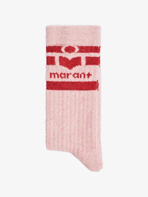 ISABEL MARANT calcetines con logo en intarsia