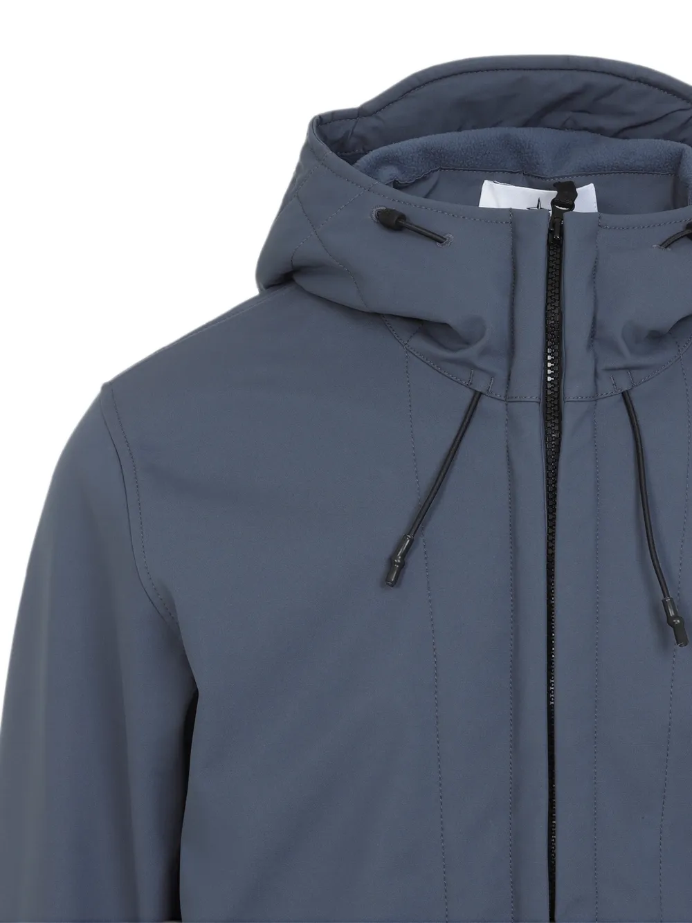 Stone Island Jack met capuchon en logopatch Blauw
