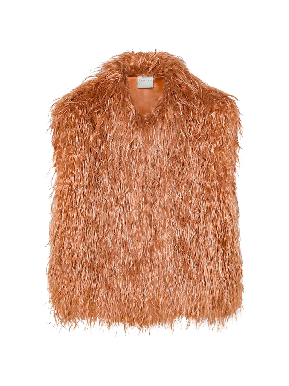 Forte Forte mongolian shaggy-texture sleeveless jacket - Orange