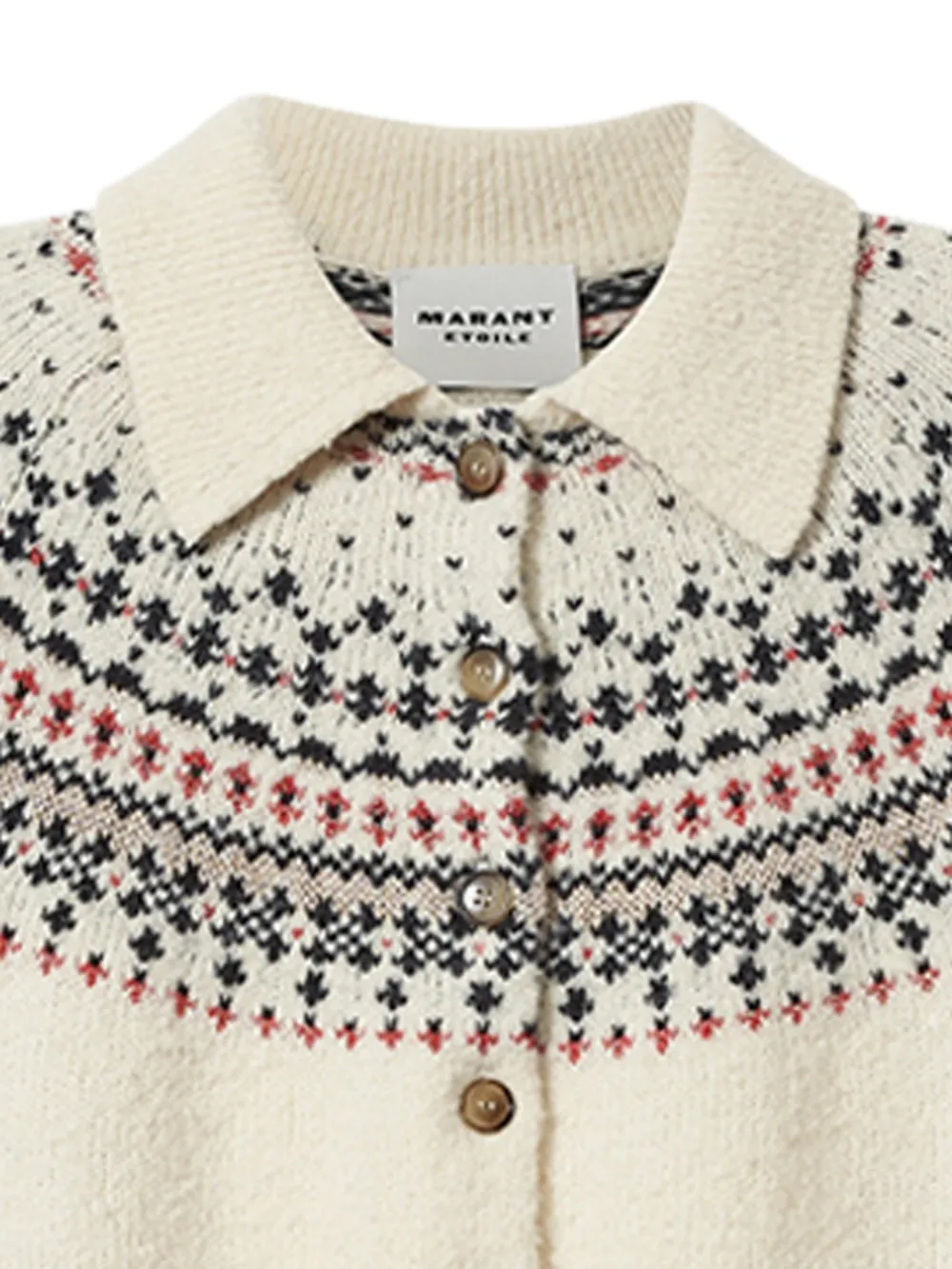 ISABEL MARANT Fair Isle gebreid vest Wit