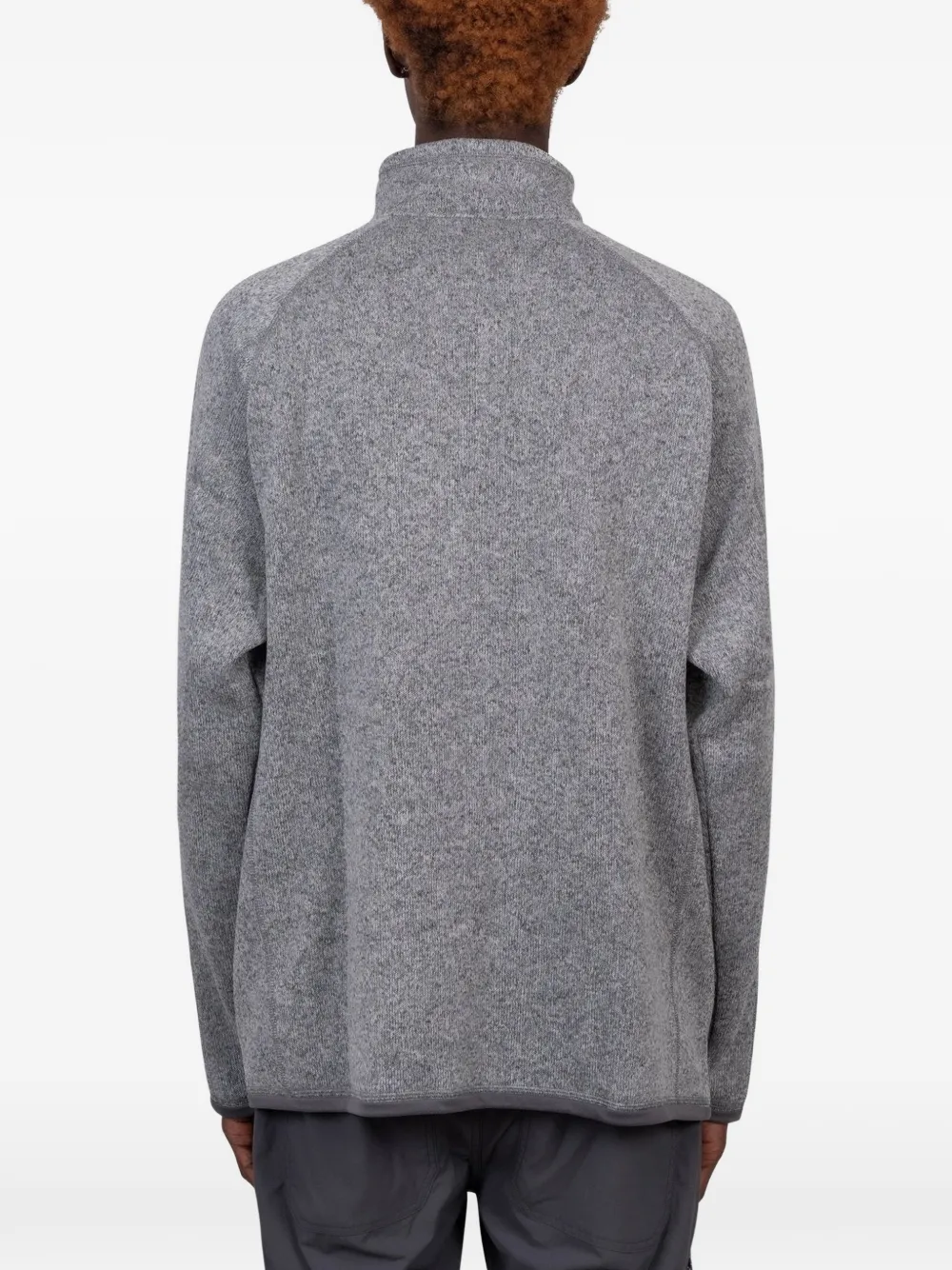Patagonia Trui met logo-patch en kwartrits Grijs