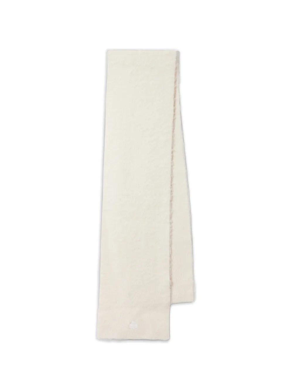 ISABEL MARANT Firny embroidered-logo knitted scarf - Toni neutri