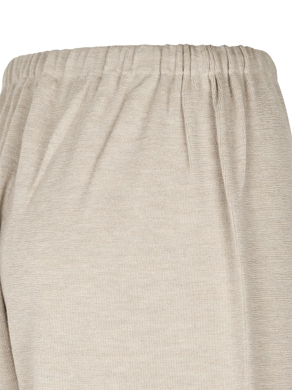 Eleh fine-knit wide-leg trousers Beige